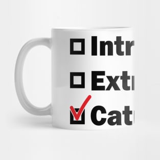 Introvert Extrovert Catrovert Mug